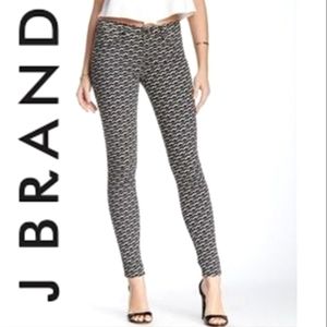 J BRAND Berlin Geometric Mini Print Twill Super Stretch Skinny Jeans NWT